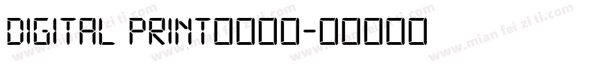 Digital print字体下载字体转换